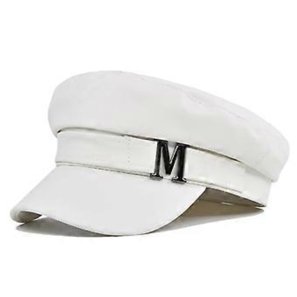 Marinblå hatt höst och vinter basker höst och vinter metall M åttkantig marinblå hatt åttkantig hatt yllehatt platt keps