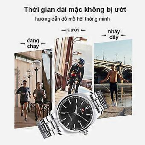 Lyxig Herrklocka med Quartz: Rostfritt Stål, Självlysande Urtavla, Vattentät för Business Casual Stil