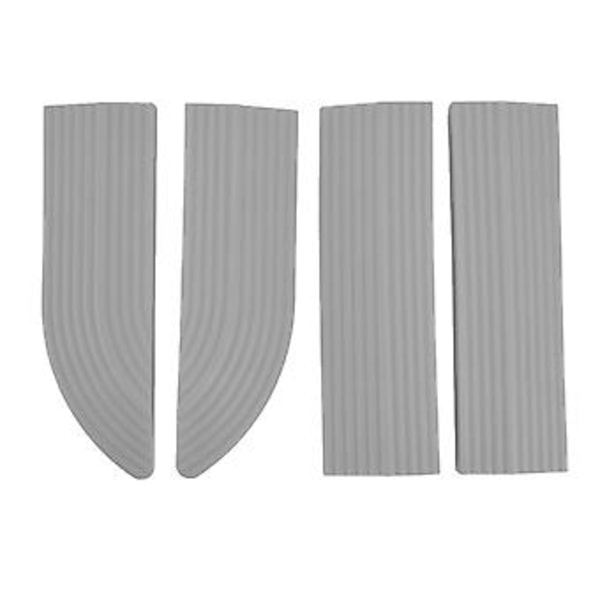 4 ST Universal Sopmaskin Dörrtröskel Trappa Rullstol Dörrtröskel Fri Montering Gummi Dörrtröskelskydd Grå