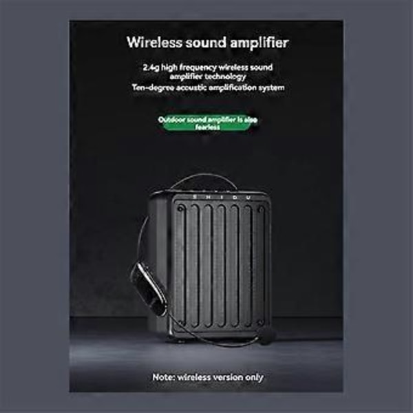 Mini Röstförstärkare för Lärare, Portabel Bluetooth Röstförstärkare med Headset Mikrofon för Guider, Tal A