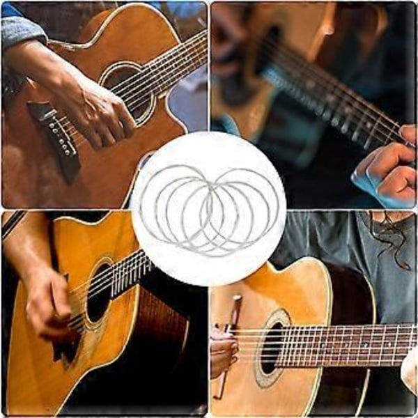 6 stk. .028-.043 6-strengs akustiske guitarstrenge til begyndere og udøvere