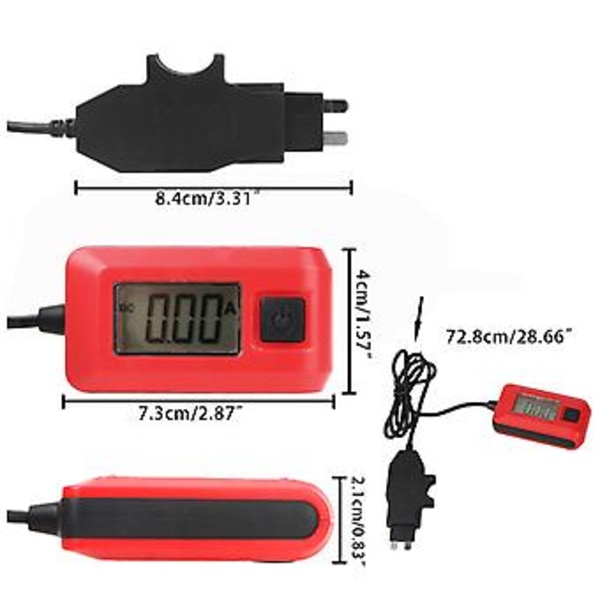 Hög Noggrannhet 0.01A - 19.99A Automobil Säkring Galvanometer Läckagetestare