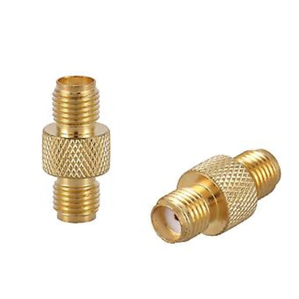 SMA Hona Till Hona Barrel Adapter RF Koax Kontakt Rak, guld