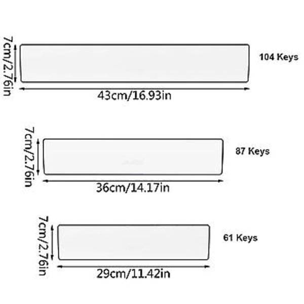 Skridsikker Ergonomisk PU Memory Foam Tastatur Bakke til Mekanisk Gaming Tastatur