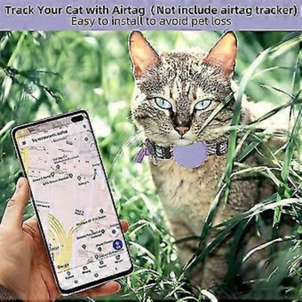 Katthalsband Airtag Husdjursklocka Hänge Avtagbar GPS-tracker