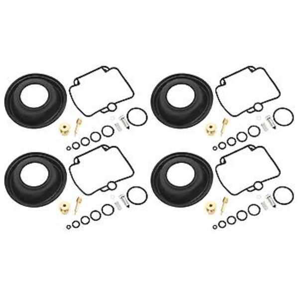 4 Set Motorcykel Förgasare Reparationssats med Kolvmembran Ersättning för Suzuki GSF1200S Bandit 1997‑2000