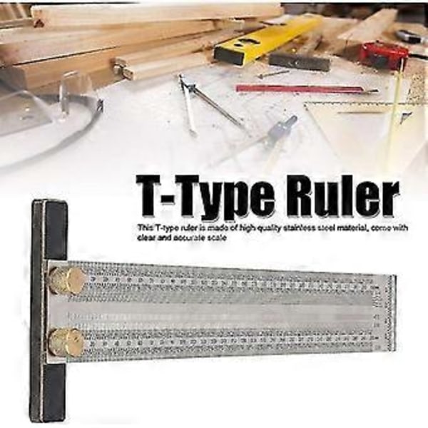 Typ Linjal Ultra Precision Rostfritt Stål Ritsmått DIY Träbearbetningsverktyg 300mm Trämarkeringsmått