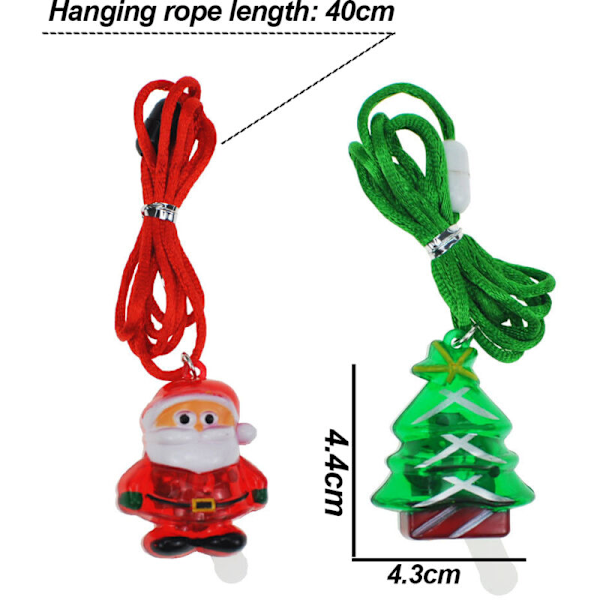 Lysende julepærehalskæder, festlige feriekæder, blinkende juletilbehør til kvinder, mænd og børn, julefestartikler, julegave