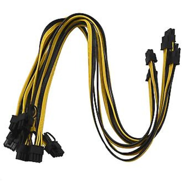 6-nastainen uros - 8(6+2)-nastainen uros PCIe-adapteri virtajohto palvelin PCI-jatkojohto 61 cm (6 kpl)