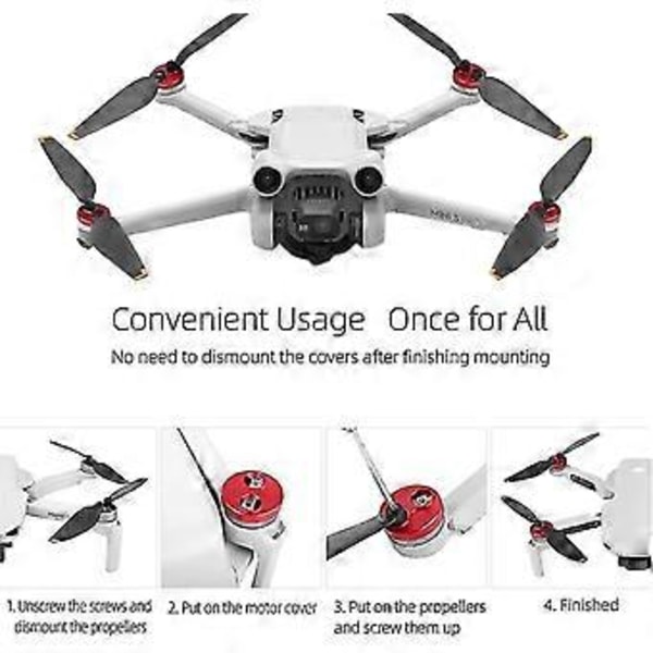 För Dji Mavic Mini 3 Pro Motorskydd Aluminium Skyddskåpa Drönartillbehör Dammtät Vattentät Fodral Skyddsram, svart