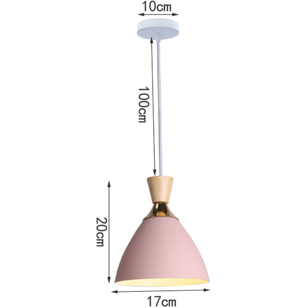 Moderne pendellampe innendørs lysekrone justerbar hengende taklampe rosa