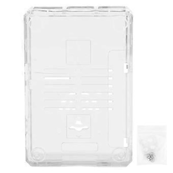 Skal Skyddsbox Frostat Fodral ABS för Raspberry Pi 3B 3B+ E Stil med Skruvar (Transparent)