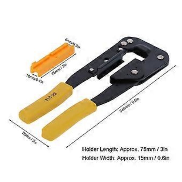 SK214 Flad Båndkabel Krymper Højkarbonstål Håndtråd Arrangerings Tang med Døholder