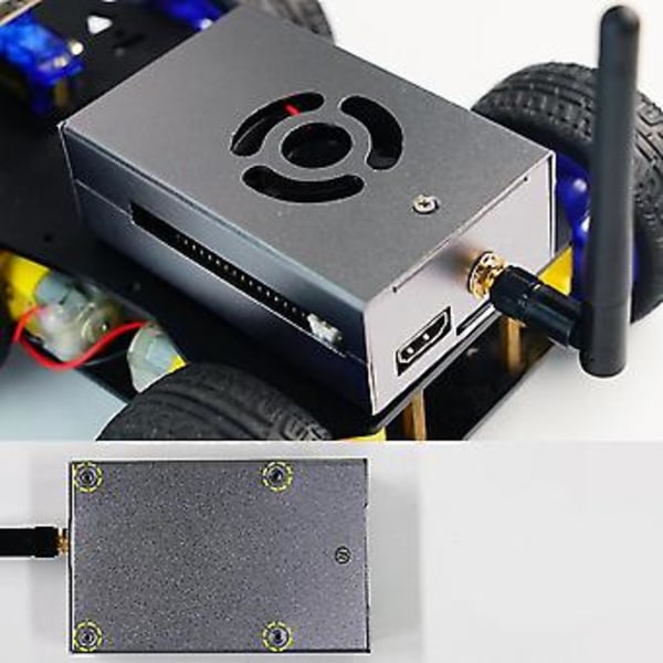 Til Rising X3 Pi Udviklingskort Kabinet Hovedkontrol Chassis Med Køleventilator Med Antenne Støvtæt