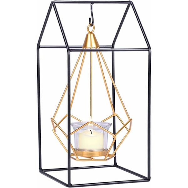 Ljusstakar Dekoration, Geometrisk Metall Ljusstake Smidesjärn Ljusstake Nordisk Stil Metall Tealight Hållare Geometrisk Metall Glas