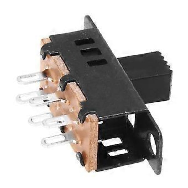 10st Hög Knopp 6 Pin 3 Positioner Dpdt Panel Glidbrytare 0.5a 50v Dc