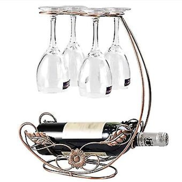 Bordsställ för vinglas H Rymmer 1 Flaska och 4 Glas Ding Bänkskiva Glas