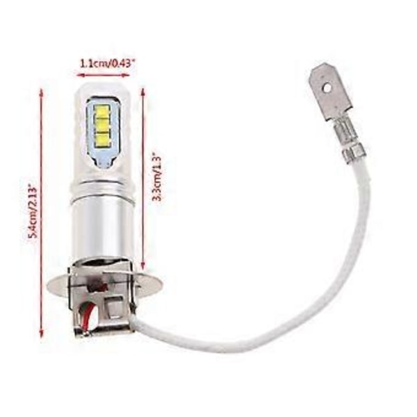 Helppo asennus LED-polttimot auton sumuvalopolttimo H3 12V-24V 6000K 80W ajovalot