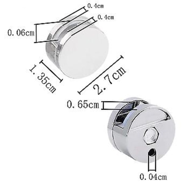 12 st Zinklegering Glas Clips Clip Monterat Glas Lämplig För Badrum