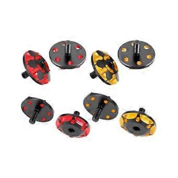 2st Metall M3 Bakvinge Packning Fästskruvar för 1/8/1/10 RC Bil Uppgraderingsdelar Tillbehör Stil B Svart Röd
