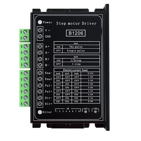 Motordriver B1206 42/57/86 Trin fuld trin/halv trin kontrolkort 120v 6a