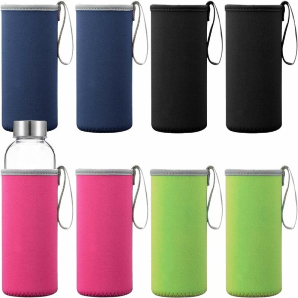 Bottle Sleeve, Regerly 8Pcs Neoprene Thermal Protective Cover for Bottles Sleeve for Glass Bottles Sleeve Protective Cover - 550ml