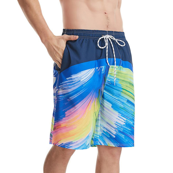 Sommer mænds hurtigtørrende strandbukser Fem-punkts svømmebukser 3d print store afslappede shorts M