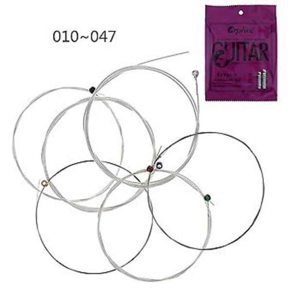 6 stk./sæt Acoic Guitarstrenge Anti-r Hexagonal Core+8% El Li