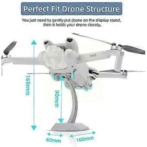 Skrivebordsdisplaystander til Dji Mini 3 / Mini 3 Pro / Mini 2 / Mini 2 Se / Mavic Mini / Mini Se Drone Uav Display Rack Orname J8y5
