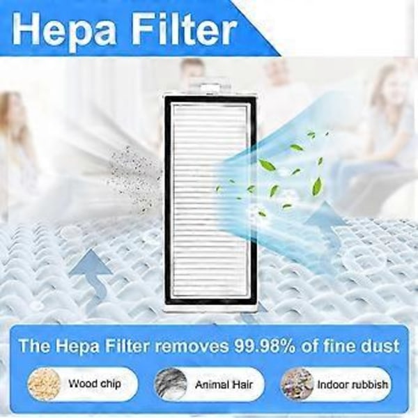 Tilbehørssett for Q8 Max/Q8 Max+/Q5 Pro Robotstøvsuger - Reservedeler Rullebørste Filtre