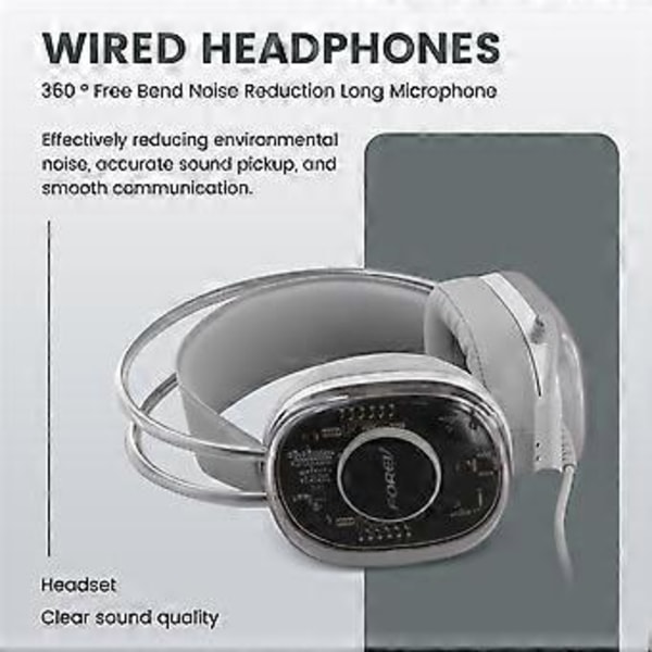 Trådbundet Gaming Headset Luminescence 5.1 Kanal Headset Bas Hörlurar med Mikrofon för Dator PC Gamer