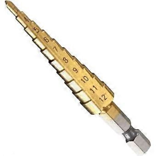 1/4 Hex Skaft Mini Borr Titaniumbelagda Stegborrar Trä Pcb Metall Borr Borrverktyg 3-12mm