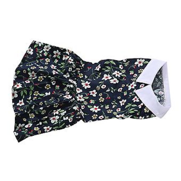 Hundklänning Mjuk Andningsbar Lättvikts Trendig Elegant Blommig Valp Prinsessklänning för Vår Sommar S