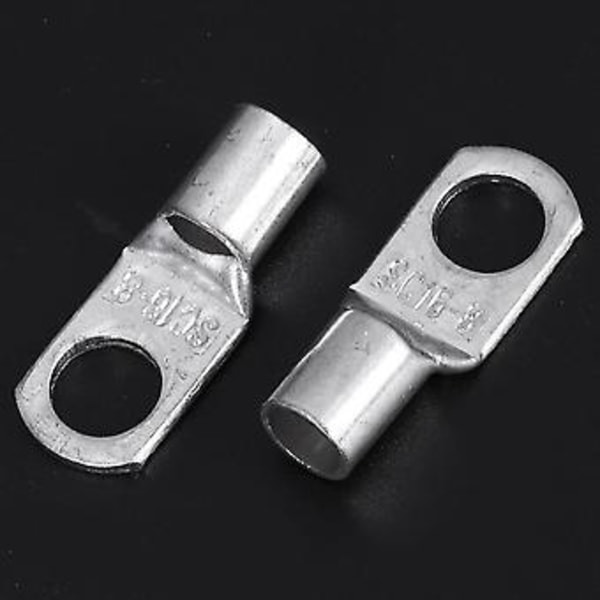 10 stk. kobberrør 16 mm X 8 mm kabelsko batteri startkabel svejse krympe terminal ring