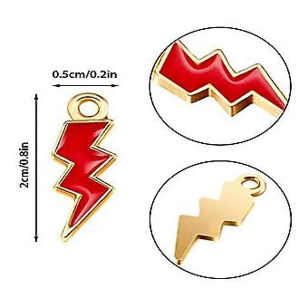 Emalje Flash Form Charms Blandet Farve Emalje Charms Vedhæng Til Armbånd Halskæde Øreringe Vedhæng