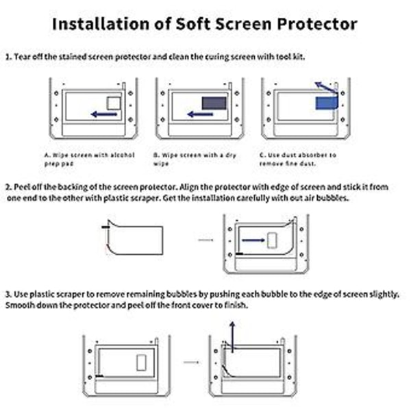 10 stk. Skærmbeskytter til LCD 3D-printer, Skærmbeskyttelse til Photon Mono 4k 6,23 tommer Mono