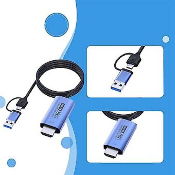 3-i-1 USB 3.0 till -kompatibel Kabel Konverter Docka 1080p HD Skärm Konverter Splitter För Wi
