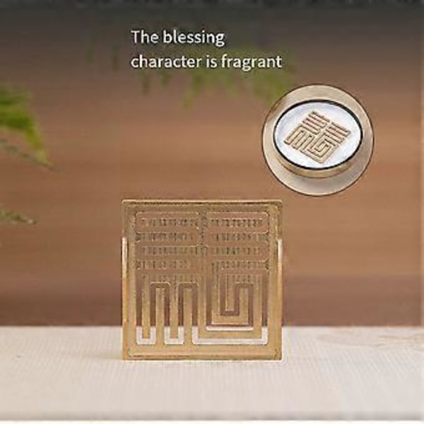 Røgelsesstempel Værktøj Firkantet Dobbelt Øre Røgelsesstempel Model Røgelsesbrænder Te Stue Kontor Tempel Ornamenter A
