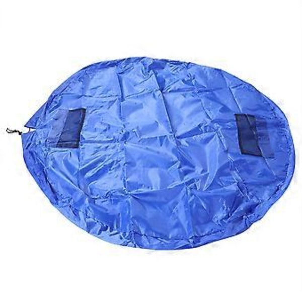 Blå Multifunksjonell Oxford-duk Barneleker Snøring Oppbevaringspose for Husholdningsbruk 140cm Diameter