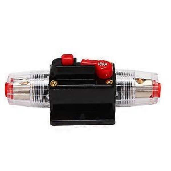 12V-24V Inline Automatsäkring 100A Manuell Återställningsbrytare Bil Ljud Säkring
