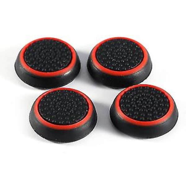 4 stk Erstatning Silikon Gamepad Tommelspak Grep Hetter Deksel For PS3 PS4 XBOX Rød