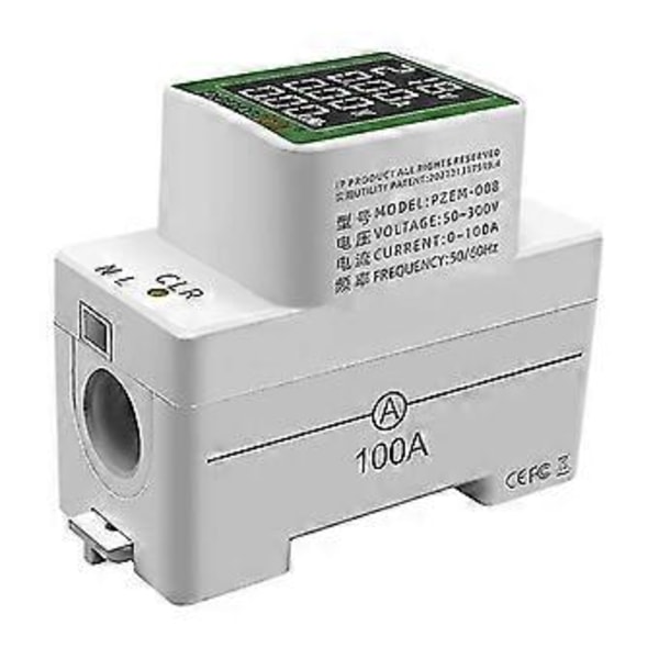 Digital AC-display Multifunktionell Skenmätare Spännings- och Amperemeter AC50-300V/100A Testare