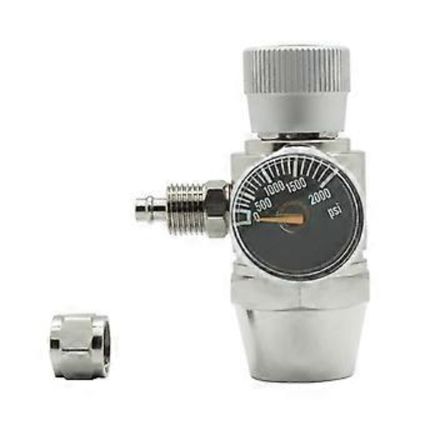 Akvarium CO2 Regulator 2000psi Tryckmätare för 6mm Sugrör 5/8-18UNF