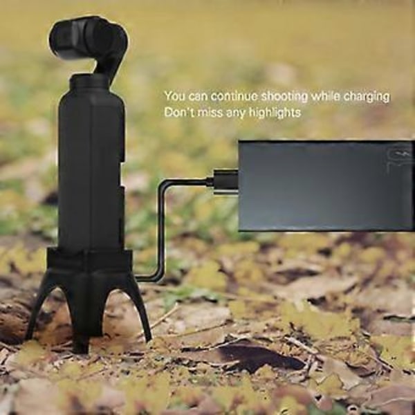 Bordstativfester med ladehull, forhøyet basisfeste for DJI Osmo Pocket håndholdt stabilisator tilbehør