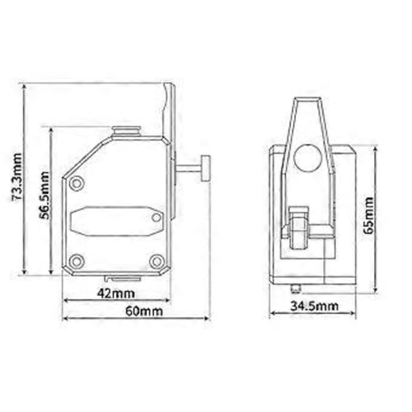 Dubbeldriven Extruder för 3S Lång/Kort Räckvidd Universell 1.75mm Filament Extruderingshuvud Metall Vertikal Fog