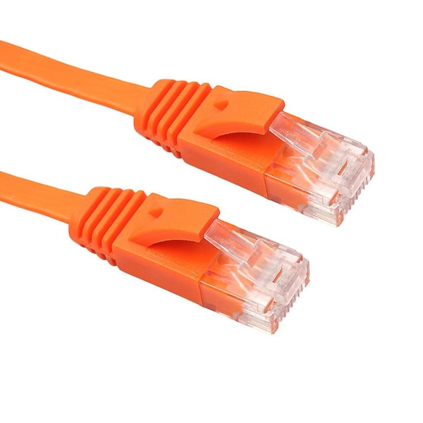 Ethernet Cat6 Internett-nettverk Flat Svart Kabelledning Patch Rj45 For PC-ruter