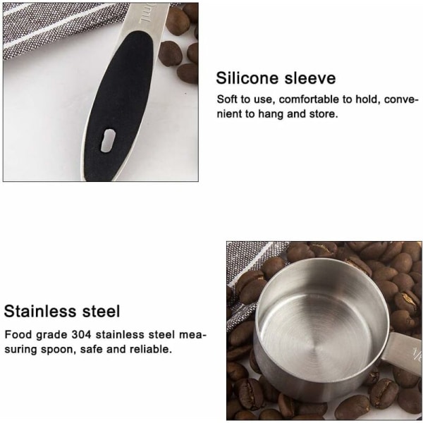 Kaffebeholder, Kaffebeholder med rustfrit stålske, 1,5 liter Kaffebeholder til bønner, pulver, te, nødder, kakaopulver opbevaringstank (