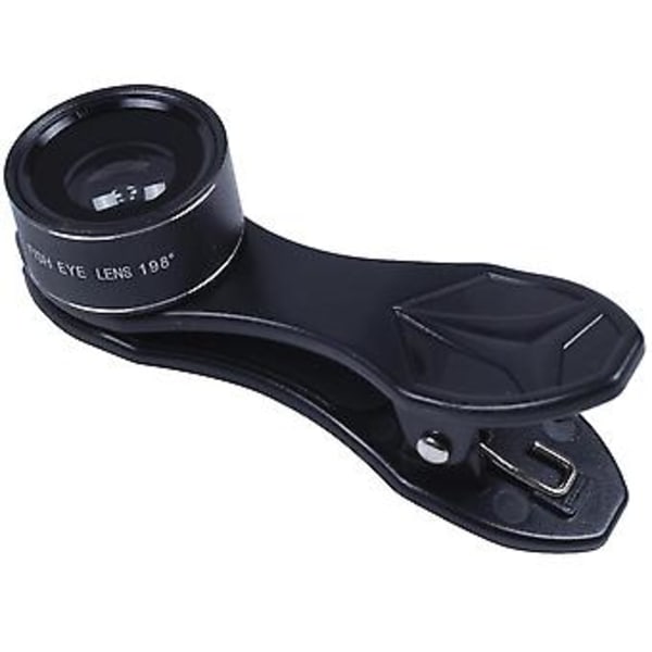Universell Clip 5 I 1 Kameralins Kit För Smartphones Linser Fisheye Makro Bred Teleskoplins