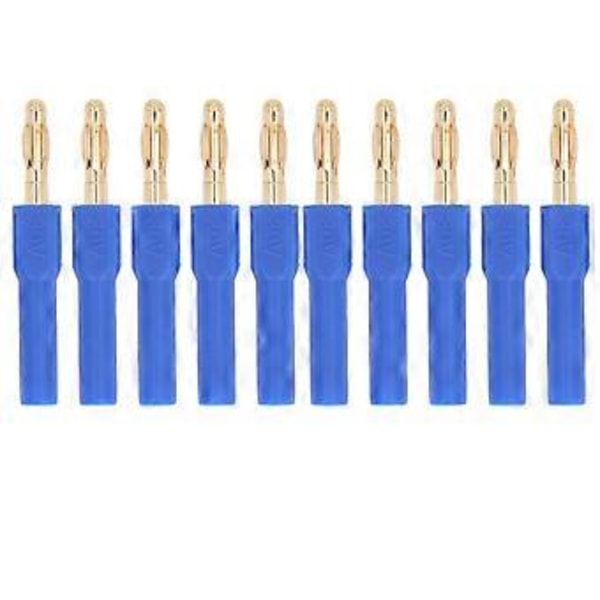 10 kpl Banaaniliitin 4,0 mm Uros - 2 mm Naarasliitin 30 V AC 60 V DC 32 A Testaukseen Sininen