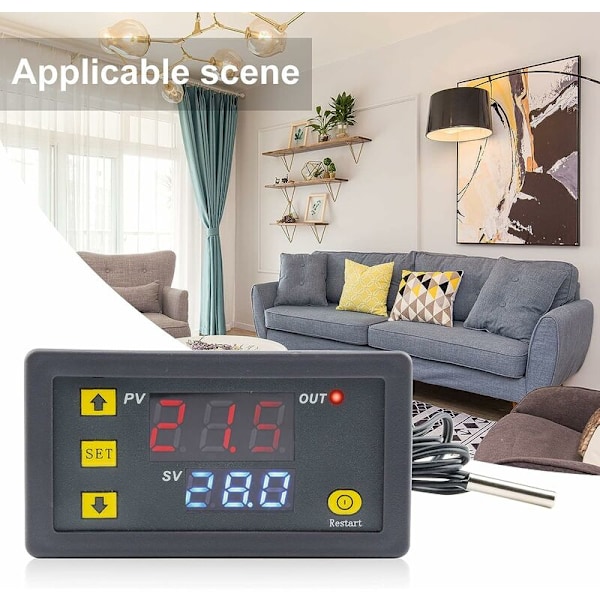 Temperaturregulator W3230 Mini Digital Temperaturregulator LED Display Termostat Regulator DC 12V 20A Temperaturreguleringssensor
